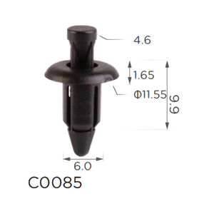 A presión (botón pasadores) Nissan, Mitsubishi, Honda, Subaru, Suzuki (MR462748, 6682401G00, 90467-07071-22, 0155305313, 904670707124,06 , 0940906314T01, 59122PA010, 90116-S7S-003Z, 90116S7S003Z, 90116SP0003, 90116S7S003ZA , 11534) Imagen